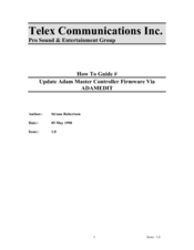 Telex XCP-ADAM-MC Update Manual
