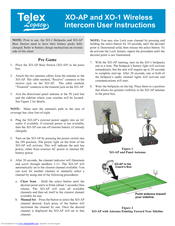 Telex Legacy XO-1 User Instructions