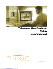 Teltone TLE-INTL User Manual