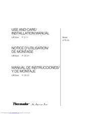 Thermador LFTD30M Use And Care/Installation Manual