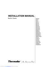 Thermador An American Icon POD302 Installation Manual
