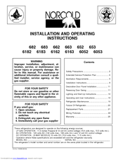 Norcold 6162 Install And Operation Instructions