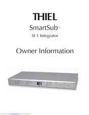 Thiel SI 1 User Manual