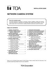 Toa Netcansee N-CC2564 Installation Manual