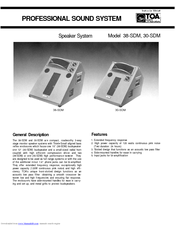Toa 30-SDM Instruction Manual