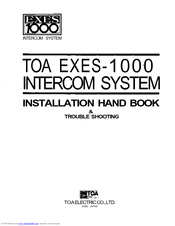 Toa EXES-1000 Installation Handbook