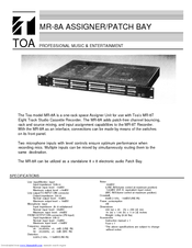 Toa MR-8A Specifications