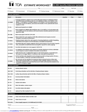 Toa VS-910RS Worksheet
