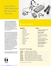Toa Scout WT-4810 Specifications