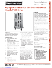 Toastmaster TG60 Series Brochure