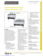 Toastmaster TECF1427 Brochure