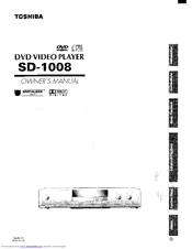 Toshiba SD-1008 Owner's Manual