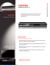 Toshiba SD3300 Specification Sheet