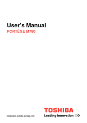 Toshiba Portege M780-W7231 User Manual
