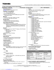 Toshiba R705-P35 Specifications