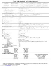 Toshiba Satellite 4090XDVD Specifications