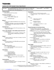 Toshiba A55-S1066 Specifications