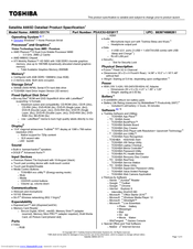 Toshiba A665D-S5174 Specifications