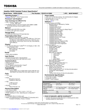 Toshiba C655D-S5226 Specifications