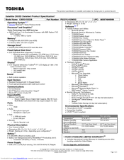 Toshiba C655D-S5228 Specifications