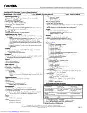 Toshiba L355-S7902 - Satellite - Pentium Dual Core 2.16 GHz Specifications