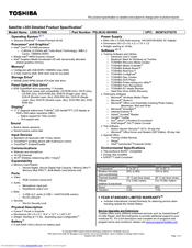 Toshiba L555-S7008 Specifications