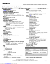 Toshiba PSK0QU-00U001 Specifications