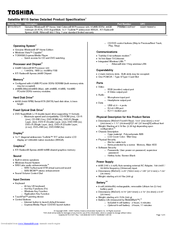 Toshiba M115-S1071 Specifications