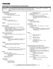 Toshiba Satellite M50-S5181TQ Specifications