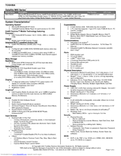 Toshiba M65-S9065 Specifications