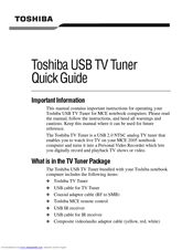 Toshiba P105-S6124 Quick Manual