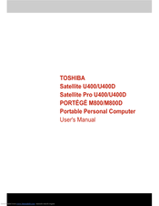 Toshiba Satellite Pro U400D Series User Manual