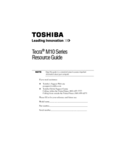 Toshiba M10-S3453 Resource Manual