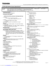 Toshiba M9-S5513X Specifications