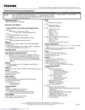 Toshiba M9-S5514X Specifications