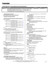 Toshiba Tecra M9-ST5511 Specifications