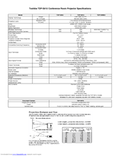 Toshiba TDP-S81U Specifications