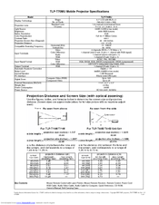 Toshiba TLP-T70MU Specifications