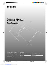Toshiba 20A46C Owner's Manual