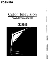 Toshiba CE35D10 Owner's Manual