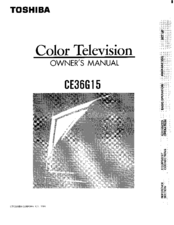 Toshiba CE36G15 Owner's Manual