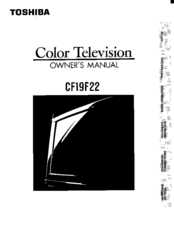 Toshiba CF19F22 Owner's Manual