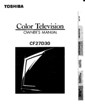 Toshiba CF27D30 Owner's Manual