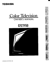 Toshiba CF27F50 Owner's Manual