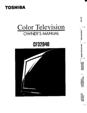 Toshiba CF32D40 Owner's Manual