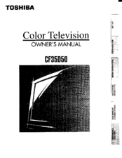 Toshiba CF35D50 Owner's Manual