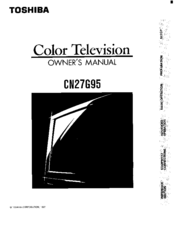 Toshiba CN27G95 Owner's Manual