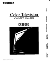 Toshiba CN36G90 Owner's Manual