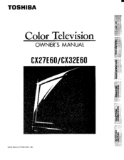 Toshiba CX32E60 Owner's Manual