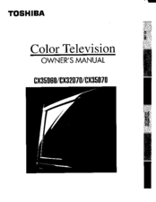 Toshiba CX32D70 Owner's Manual